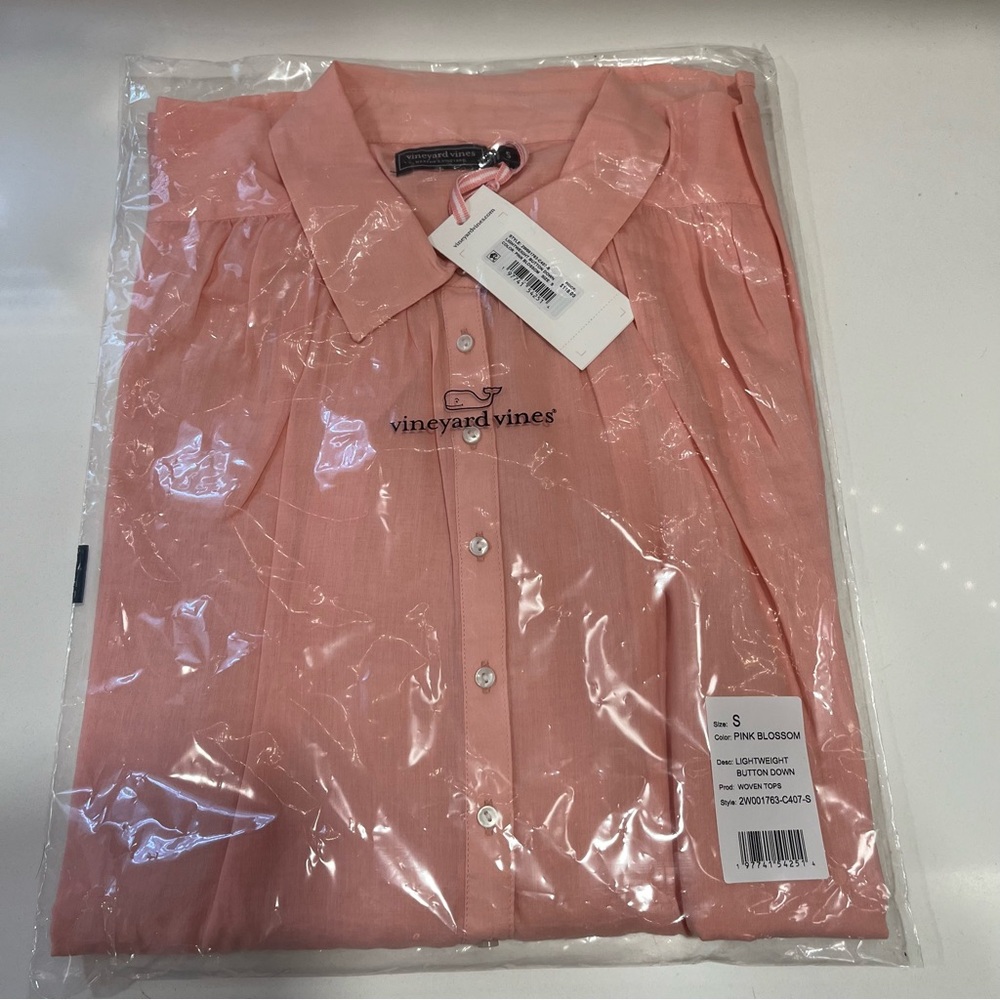 Vineyard vines size small popover top nwt pink blossom - Picture 2 of 2